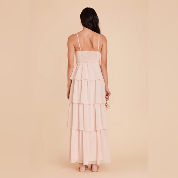 LOLA DRESS CHIFFON PALE BLUSH - Picture 3 of 8